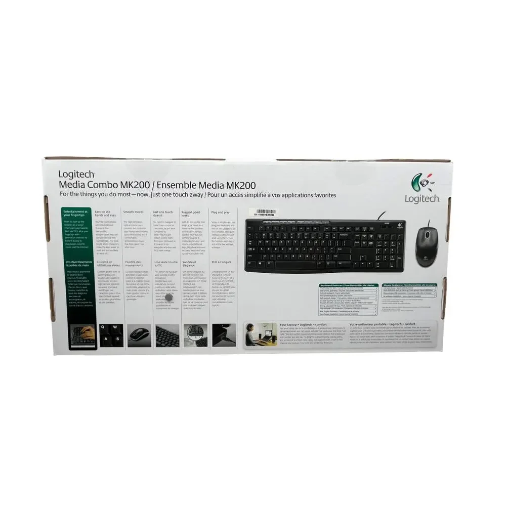 Logitech Media Combo MK200 Full-Size Keyboard and High-Definition Optical Mouse